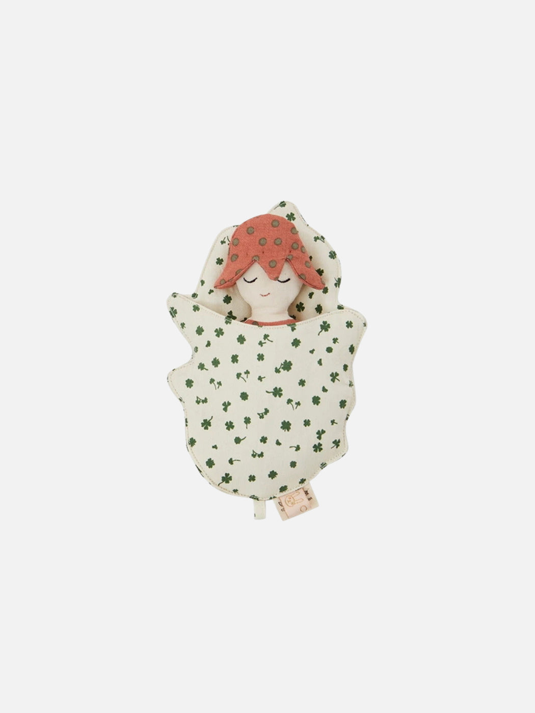 Little elf doll tucked in a leaf bed by oyoy mini