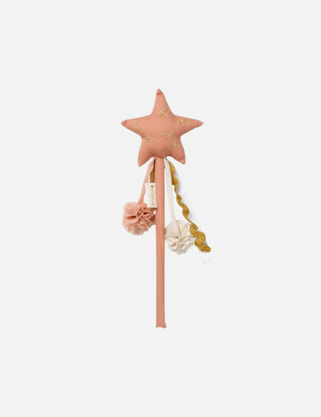 A magic wand toy made out of pink fabric by Fabelab