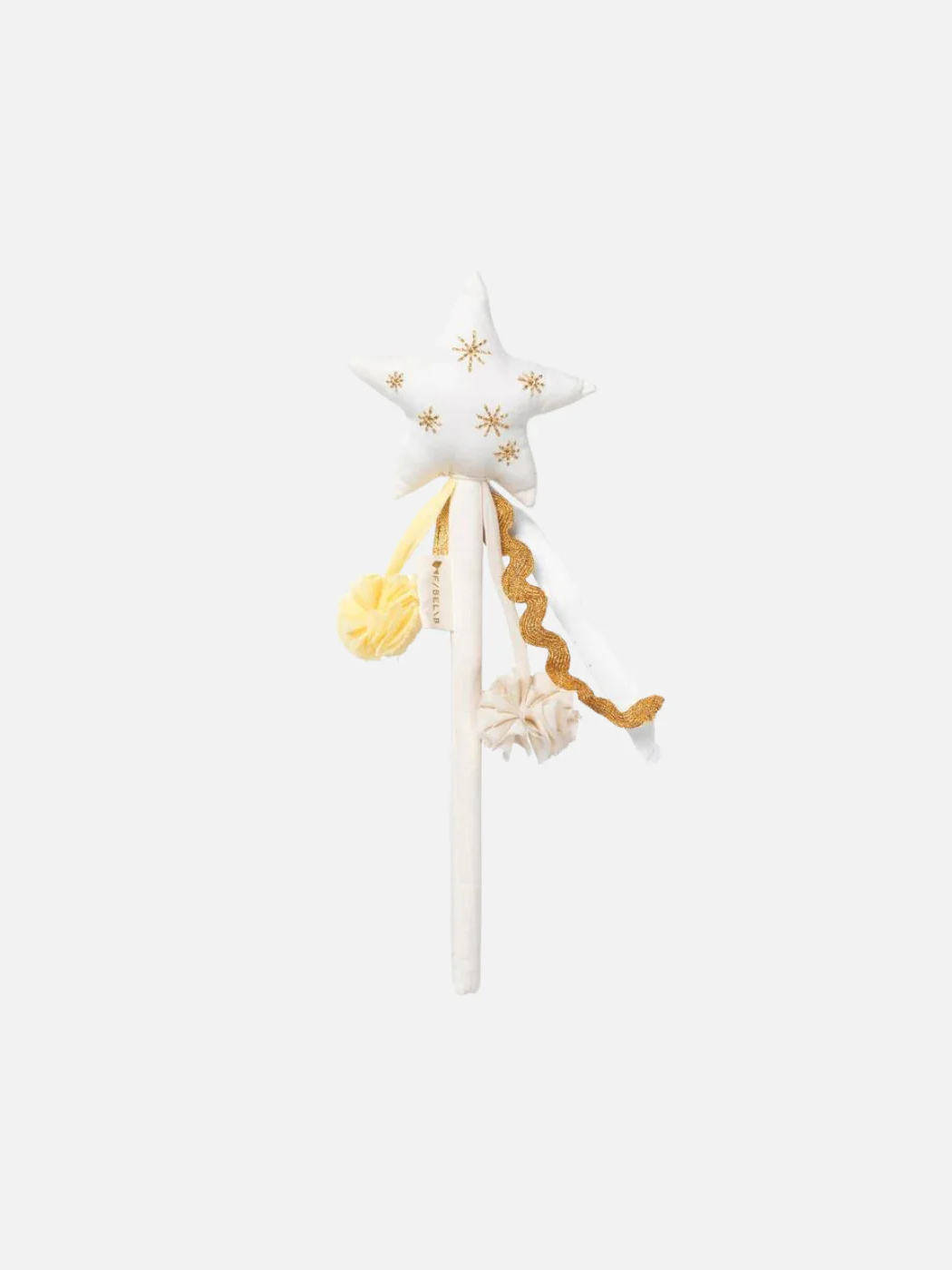 A magic wand toy made out of white fabric by Fabelab