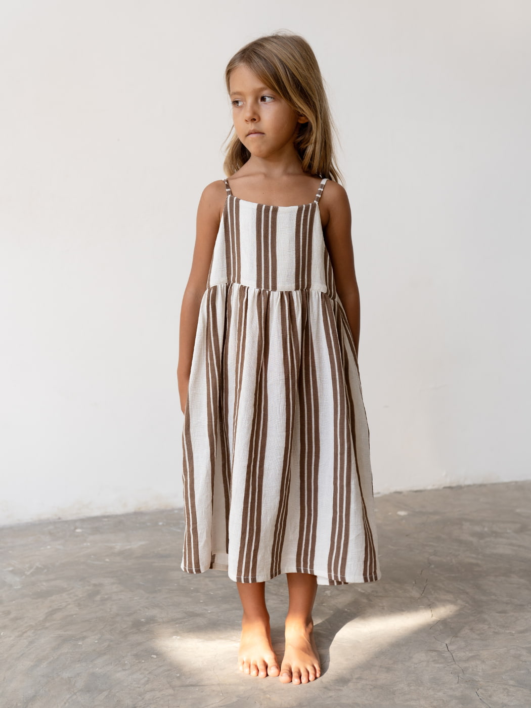 Field Dress - Cocoa Stripe