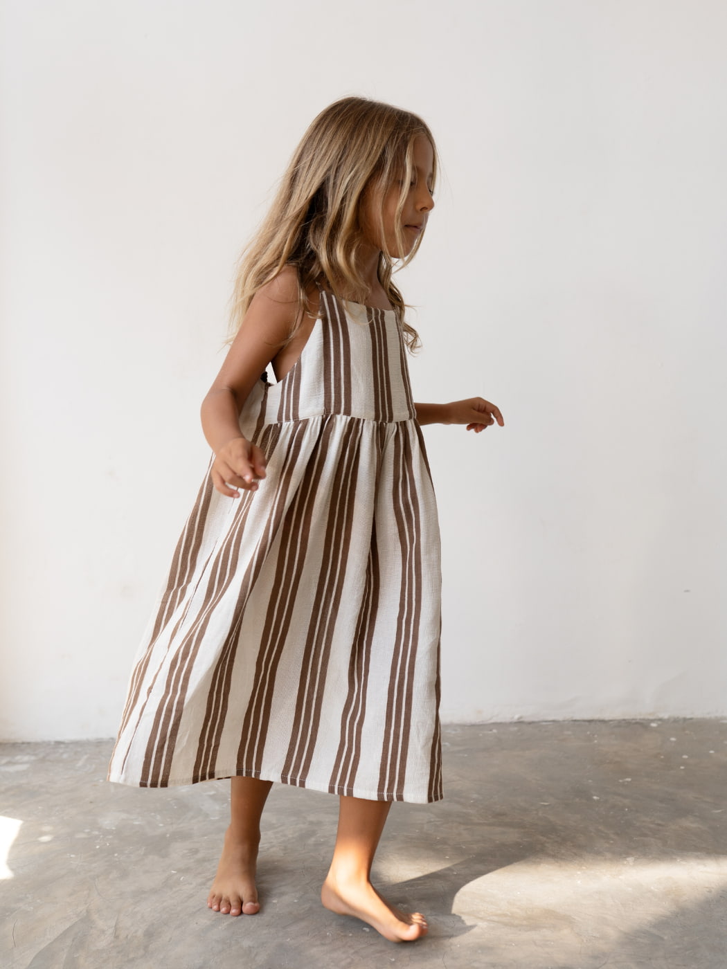 Field Dress - Cocoa Stripe