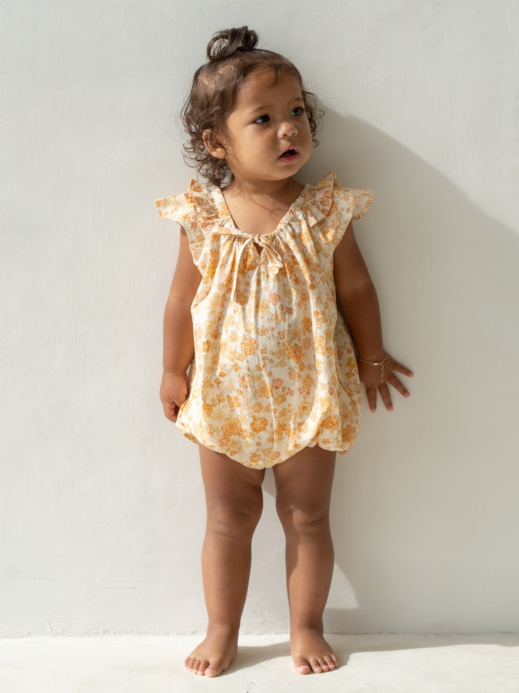 Opie Romper - Buttercup Print