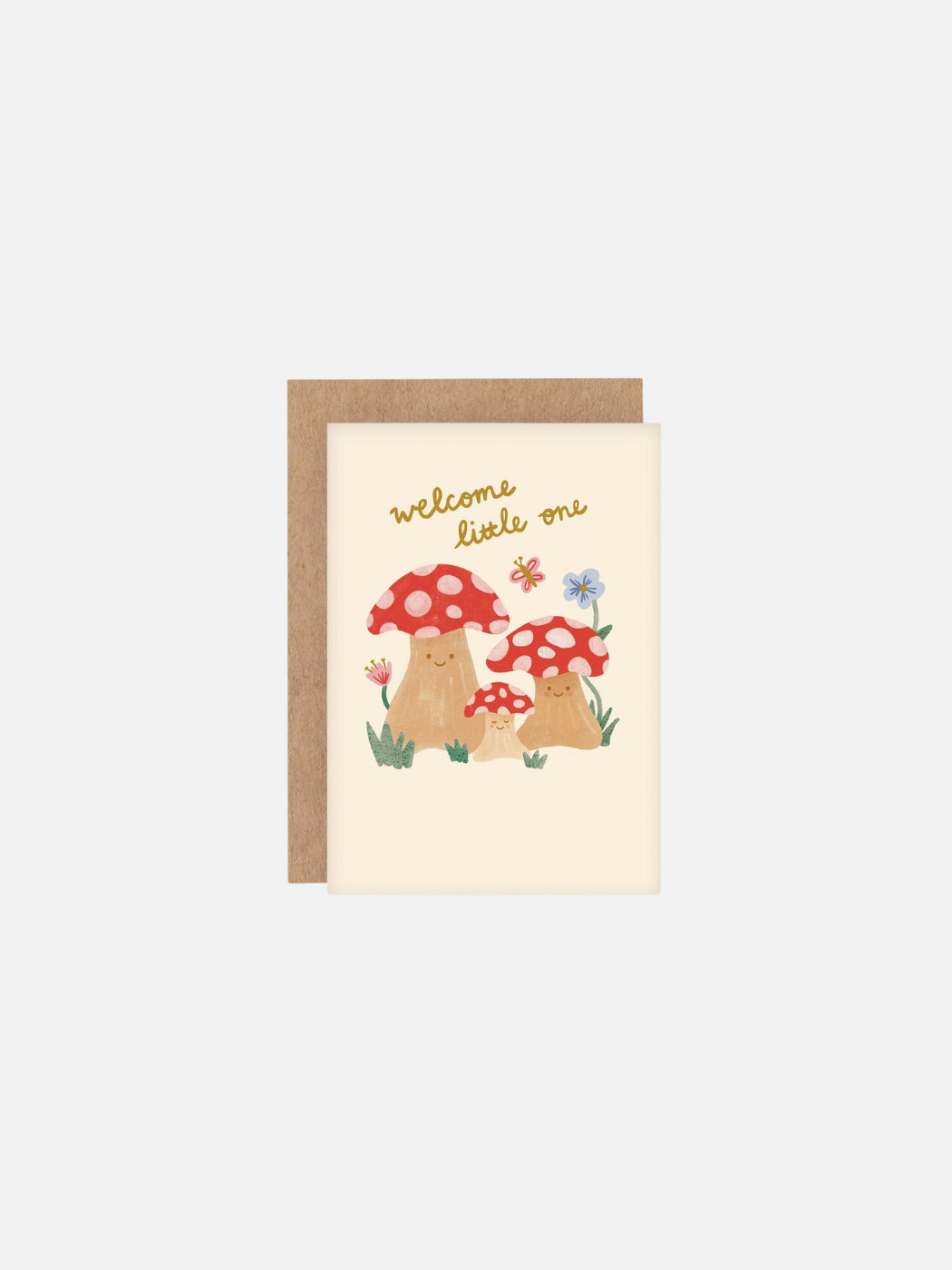 Welcome Little One Mushroom Card