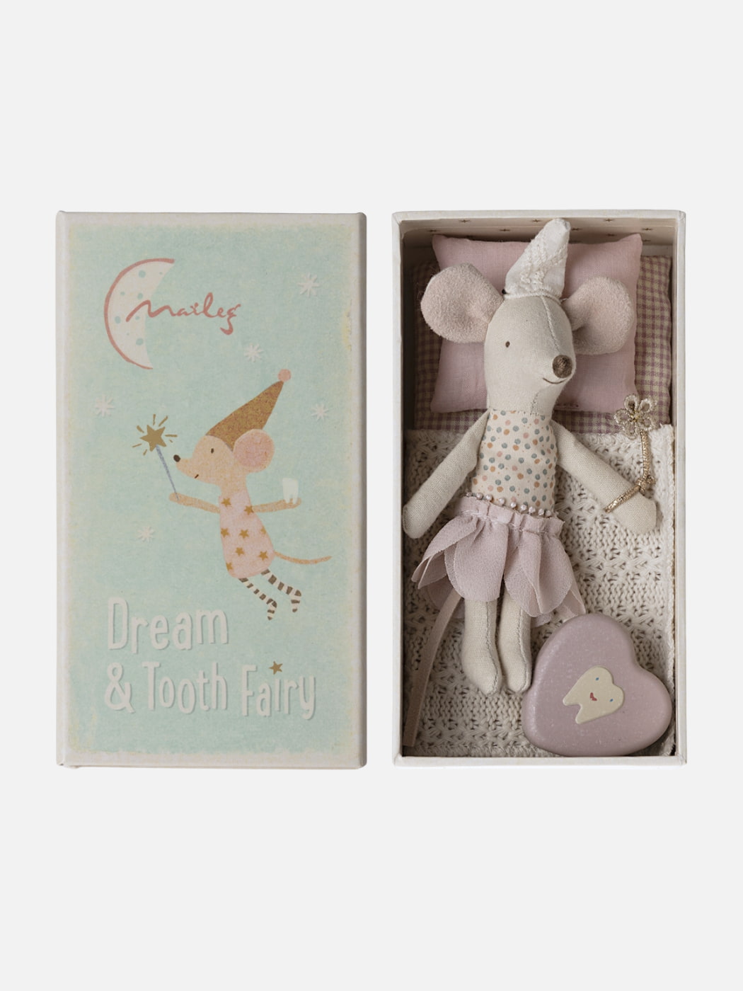 Tooth Fairy Mouse in Matchbox - Purple Little Sister