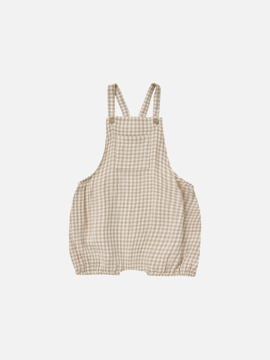 Hayes Romper - Oat Gingham